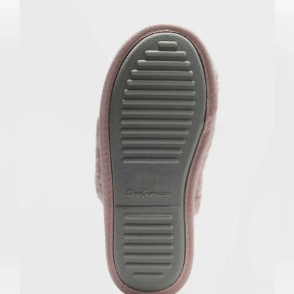 dluxe by dearfoams Kids' Happy Face Slide Slippers